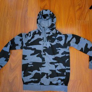Under Armour Black Camo Full Zip Hoodie Jacket Medium Men's W/ Pockets